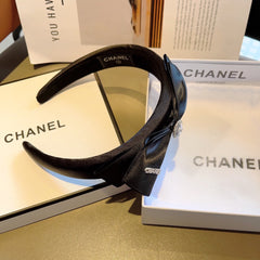 BLACK SILK AND FABRIC HAIRBAND 414429