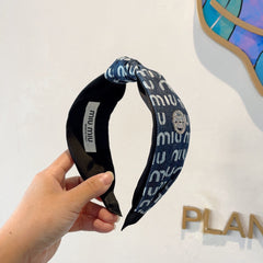 HEADBAND IN PRUSSIAN BLUE DENIM 432756