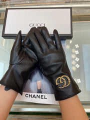 GLOVES IN BLACK LAMBSKIN AND FLEECE LINING 465050