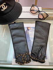 FINGERNESS GLOVES IN BLACK LAMBSKIN 465053