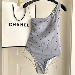 CC BIKINI SWIMSUIT SET IN GREY AND BLACK 593032