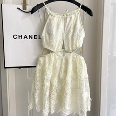 CC BIKINI SWIMSUIT SET IN WHITE LACE FABRIC 613726