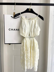 CC BIKINI SWIMSUIT SET IN WHITE LACE FABRIC 613726