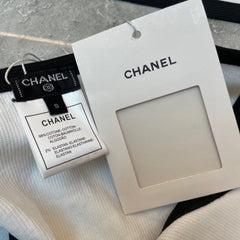 HIGH NECK SWIMSUIT IN WHITE AND BLACK TRIM 627830