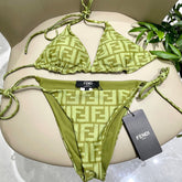 FENDI BIKINI 25S TWO PIECE IN GREEN 742660