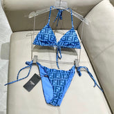 FENDI BIKINI 25S TWO PIECE IN BLUE 742662