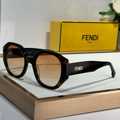 FEN EVOLUTION CHUNKY GEOMETRIC FRAME SUNGLASSES FE40118 IN ACETATE