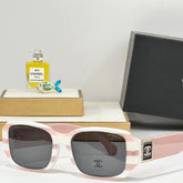 RECTANGULAR SUNGLASSES CH4366 IN ACETATE EMBOSSED CRYSTAL