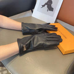 LV GLOVES IN BLACK LAMBSKIN 463894