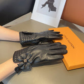 LV GLOVES IN BLACK LAMBSKIN 465812