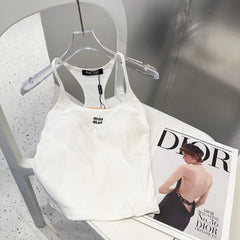 CAMISOLE 617513 IN WHITE COTTON RIBBED KNIT