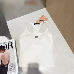 CAMISOLE 617513 IN WHITE COTTON RIBBED KNIT