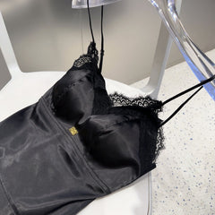 CAMISOLE 625969 IN BLACK SILK