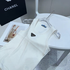 CAMISOLE 624507 IN WHITE COTTON RIBBED