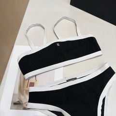 CHANEL BIKINI 25S TWO PIECE IN BLACK 742680