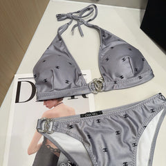 CHANEL BIKINI 25S TWO PIECE IN GRAY 742678