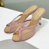 HIGH HEEL PEEP TOE IN LIGHT PINK BREATHABLE MESH