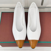 LP REBECCA BALLET FLATS WHITE WAXED LEATHER