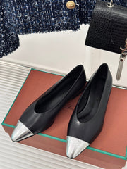 LP REBECCA BALLET FLATS BLACK WAXED LEATHER