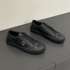 FF TRAINER SNEAKER IN BLACK CALFSKIN