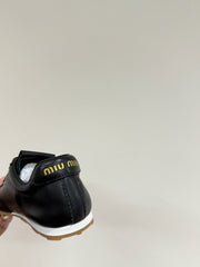 PLUME NAPPA SNEAKERS IN BLACK LAMBSKIN