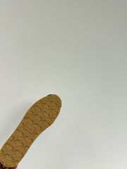 PLUME SNEAKERS IN WHITE NAPPA LAMBSKIN AND NAVY SUEDE