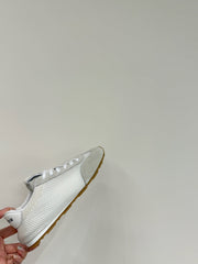 RETRO SNEAKERS IN BEIGE MESH AND SUEDE