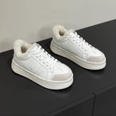 STAR SNEAKER WHITE CALFSKIN AND SUEDE CALFSKIN WITH SHEARLING LINING