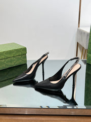 GG SIGNORIA SLINGBACK PUMP BLACK LAMBSKIN