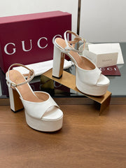 HIGH HEEL SANDALS 13 CM IN WHITE LAMBSKIN