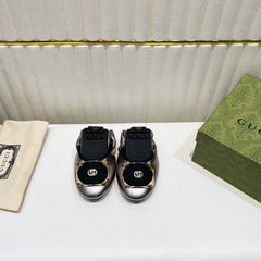 GG BALLET SUPER SLIM SILVER LAMBSKIN