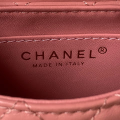 CC KELLY MINI SHOPPING BAG 12 IN DARK PINK CALFSKIN