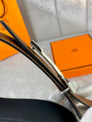 HM CONSTANCE BELT BUCKLE & REVERSIBLE TAWNY BROWN LEATHER STRAP 38MM GOLD HARDWARE