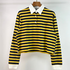 MIUMIU STRIPED SHIRT WITH LAPEL COLLAR STYLE 44