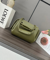 LOEWE 25S MEDIUM MADRID BAG 23 IN OLIVE GREEN CALFSKIN GOLD HARDWARE
