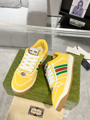 SNEAKER IN BRIGHT YELLOW MIX COLORFUL CALFSKIN