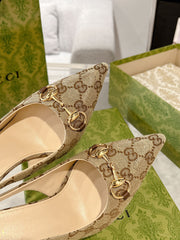 HORSEBIT SLINGBACK 105 IN TAN BEIGE CANVAS