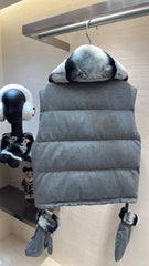 MAX MARA 25S VEST WITH RABBIT FUR COLLAR 058