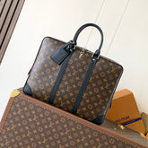 LV 25S PORTE- DOCUMENTS VOYAGE 41 IN BROWN AND BLACK EMBOSSED DAMIER INFINI CALFSKIN