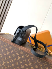LV 25S STEAMER BAG 18 IN DAMOFLAGE BLACK CANVAS