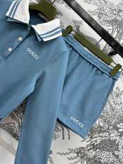 GUCCI 25S DOUBLE LAYER SWEATSHIRT SHORTS SET 262946