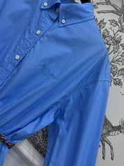 MIUMIU LONG SLEEVE SHIRT DRESS WITH COLLAR AND WAIST TIE 268852