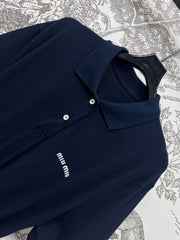 MIU POLO DRESS NAVY BLUE 274598