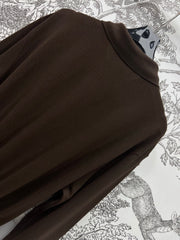 MIU POLO DRESS DARK BROWN 274604