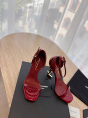CLASSIC HIGH HEELS 10 CM IN CRIMSON RED PATENT CALFSKIN