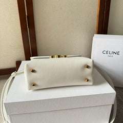 TEEN NINO BAG 20 IN WHITE SOFT CALFSKIN GOLD HARDWARE