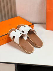 IZMIR SANDAL LIGHT BROWN MIX WHITE LAMBSKIN