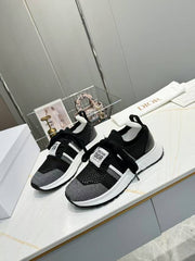 CD RUN SNEAKER 25S IN BLACK MESH FABRIC TWO-TONE SOLE