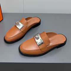 0Z MULE IN BRONZE BROWN LAMBSKIN