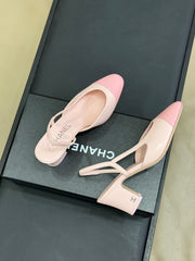 CC SLINGBACK 25S 65 MM IN LIGHT PINK LAMBSKIN